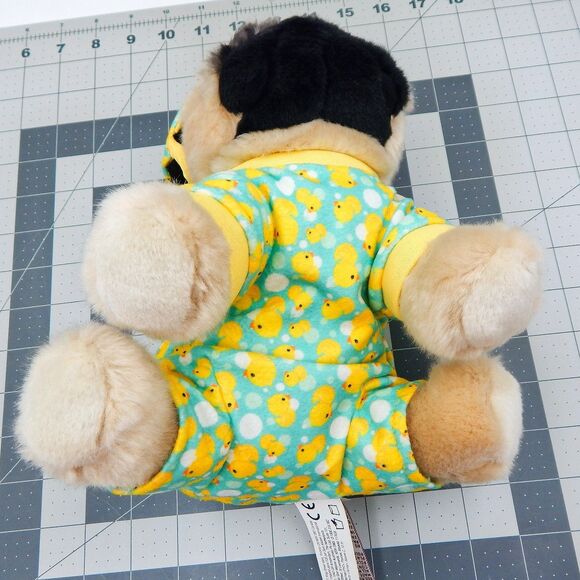 GUND Doug The Pug Plush Sleepytime Dog Plush w/Duck Pajamas Eye Mask Tag 2020 - Picture 9 of 10